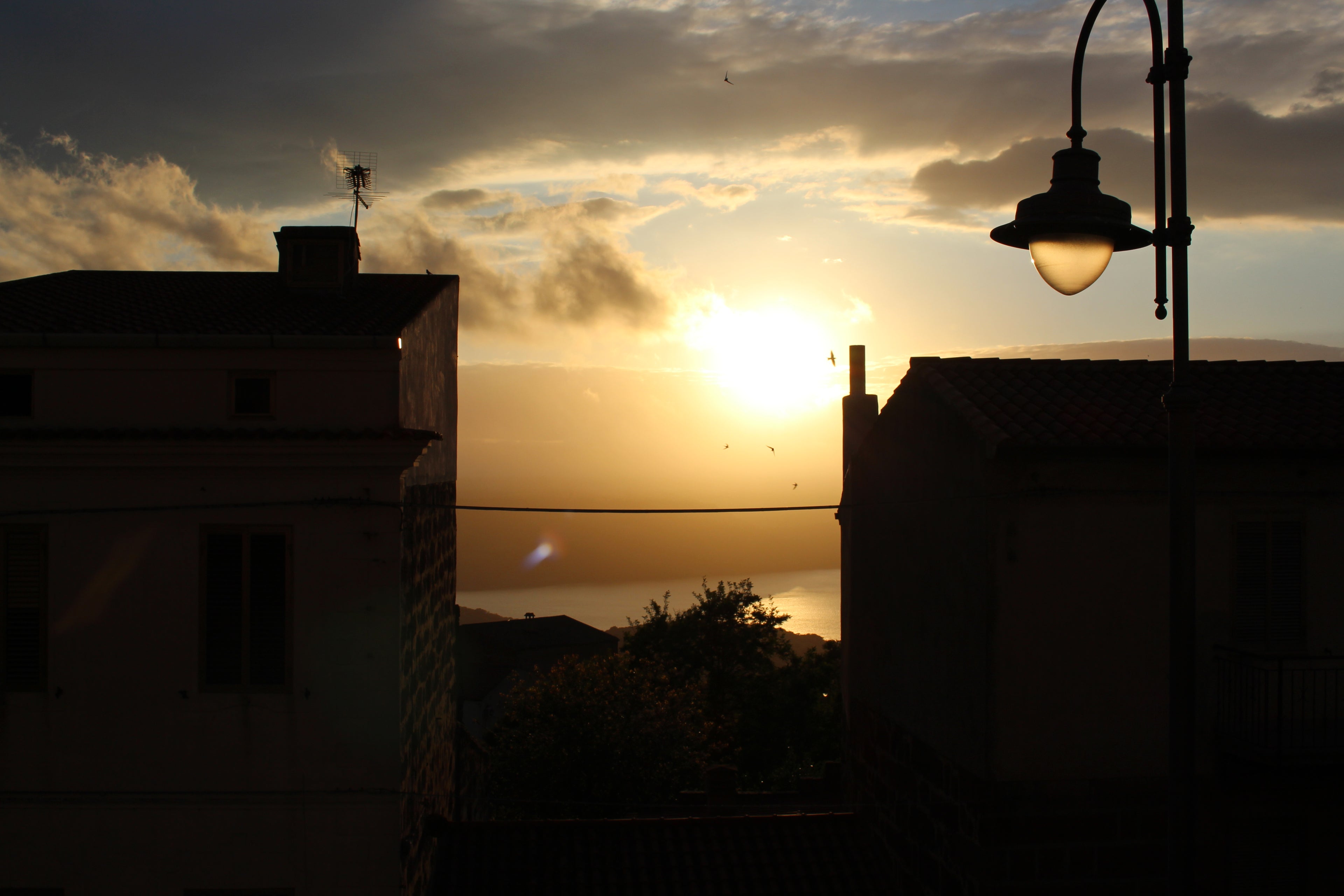 Tramonto Sorradile sul Lago Omodeo.